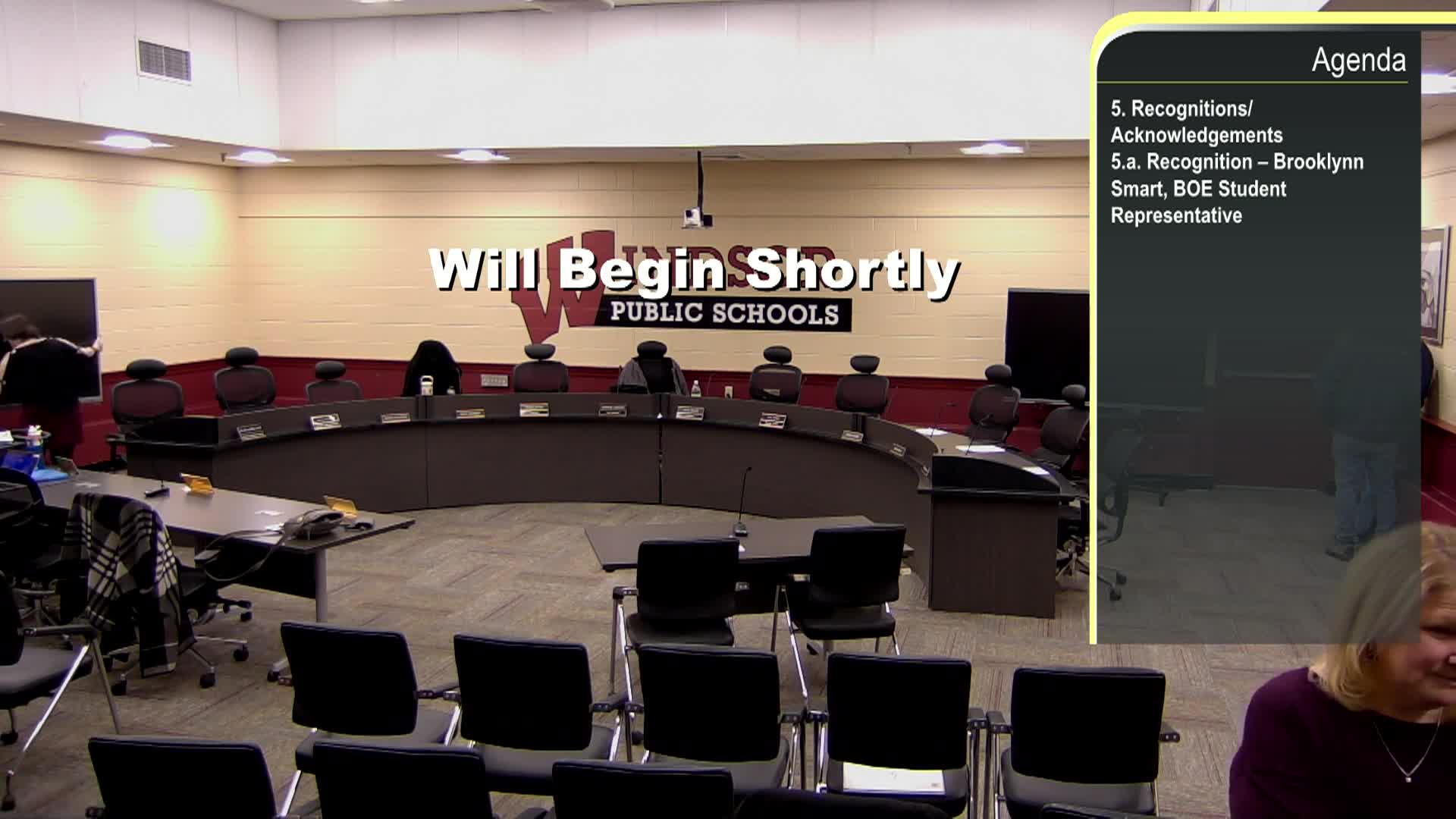 Windsor Board of Education Regular Meeting January 21, 2025