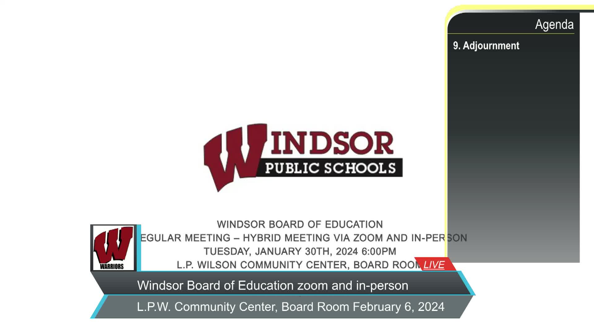 Thumbnail image for Board of Education Special Meeting Feb 6