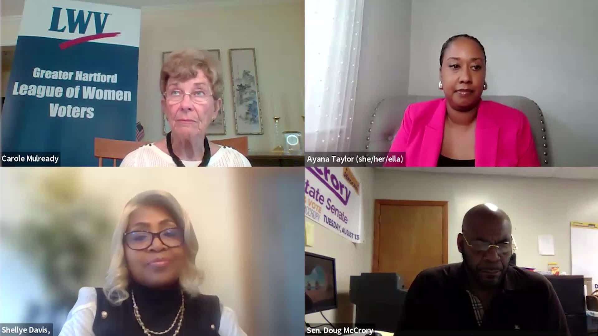 Thumbnail image for The LWV of Greater Hartford Candidate Forum for the General Assembly 2nd District Senatorial Race